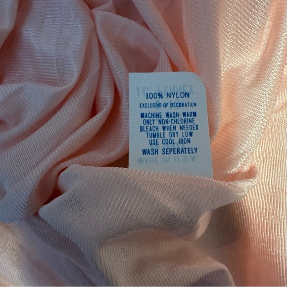 Vtg Coffee Time By JC Penney Night Gown Lace Floral One Size - Picture 5 of 7